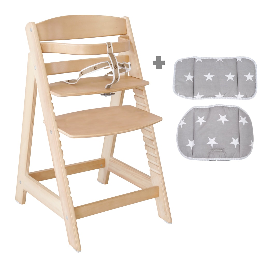 roba Mitwachsender Hochstuhl, Natur style modern BRAUN SPANPLATTE Baby