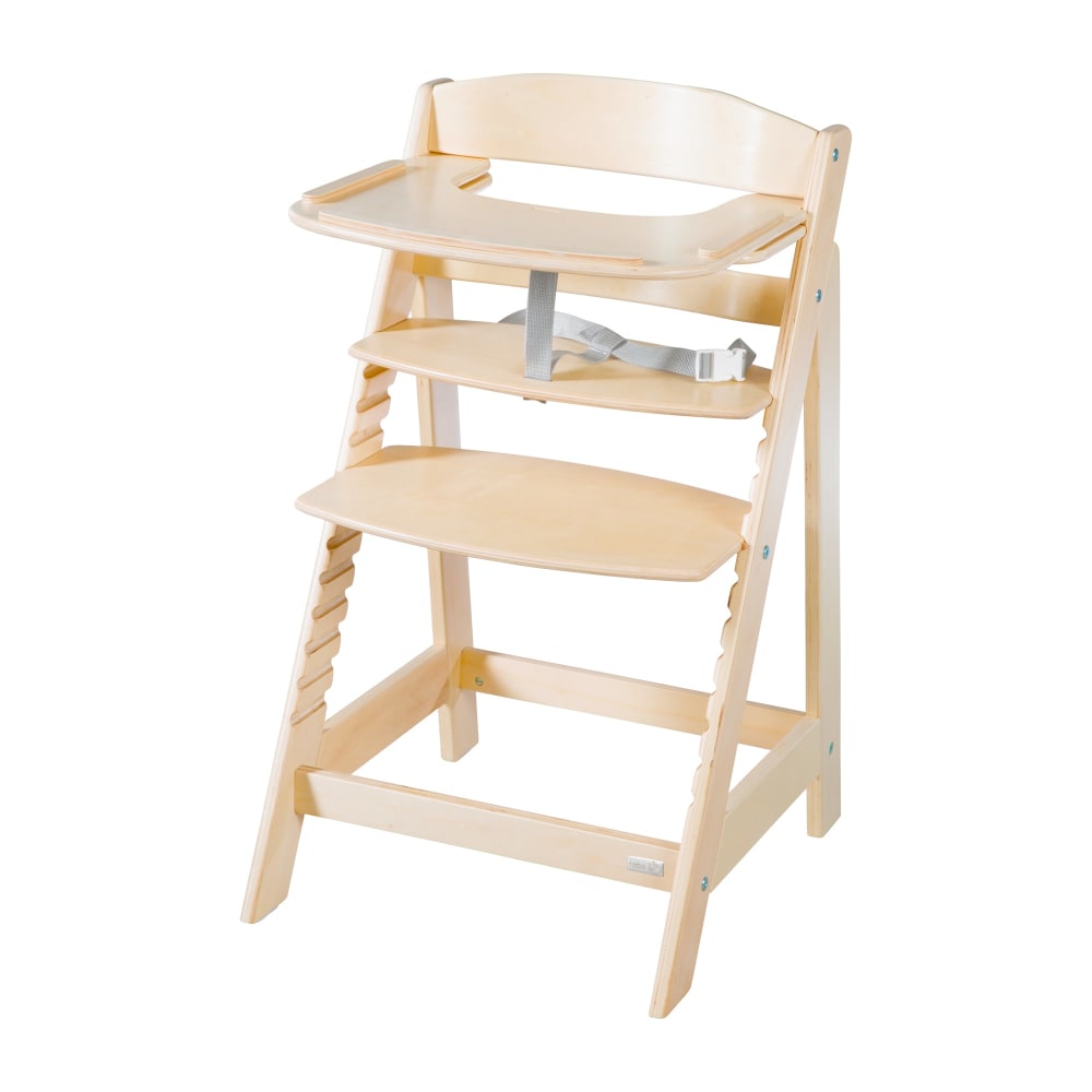 Chaise haute bébé évolutive en bois naturel (Roba) - Image 2