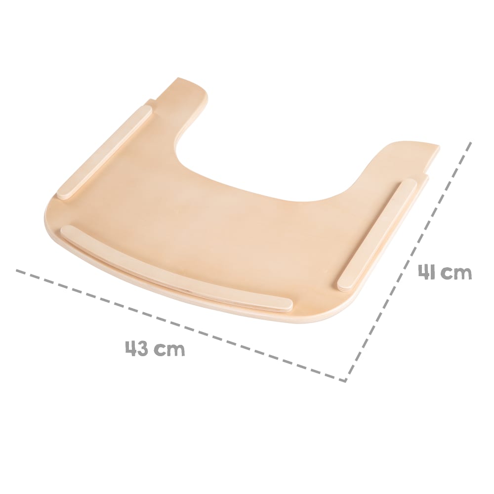 Plateau pour chaise haute bébé en bois naturel (Roba) - Image 2