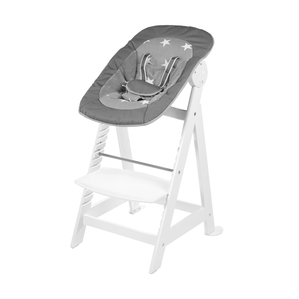 roba Treppenhochstuhl weiß mit Babyaufsatz style modern Spanplatte Baby