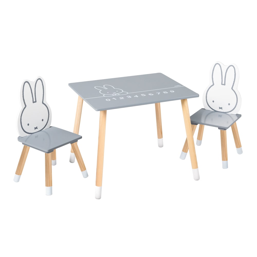 roba Kindersitzgruppe, 2 Stühle und 1 Tisch, weiß/grau style modern Spanplatte Kinder