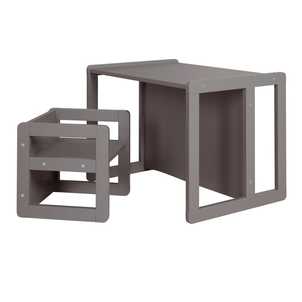 roba Kindersitzmöbel, drehbar, Hocker & Tisch in einem, Anthrazit style modern SCHWARZ SPANPLATTE Kinder