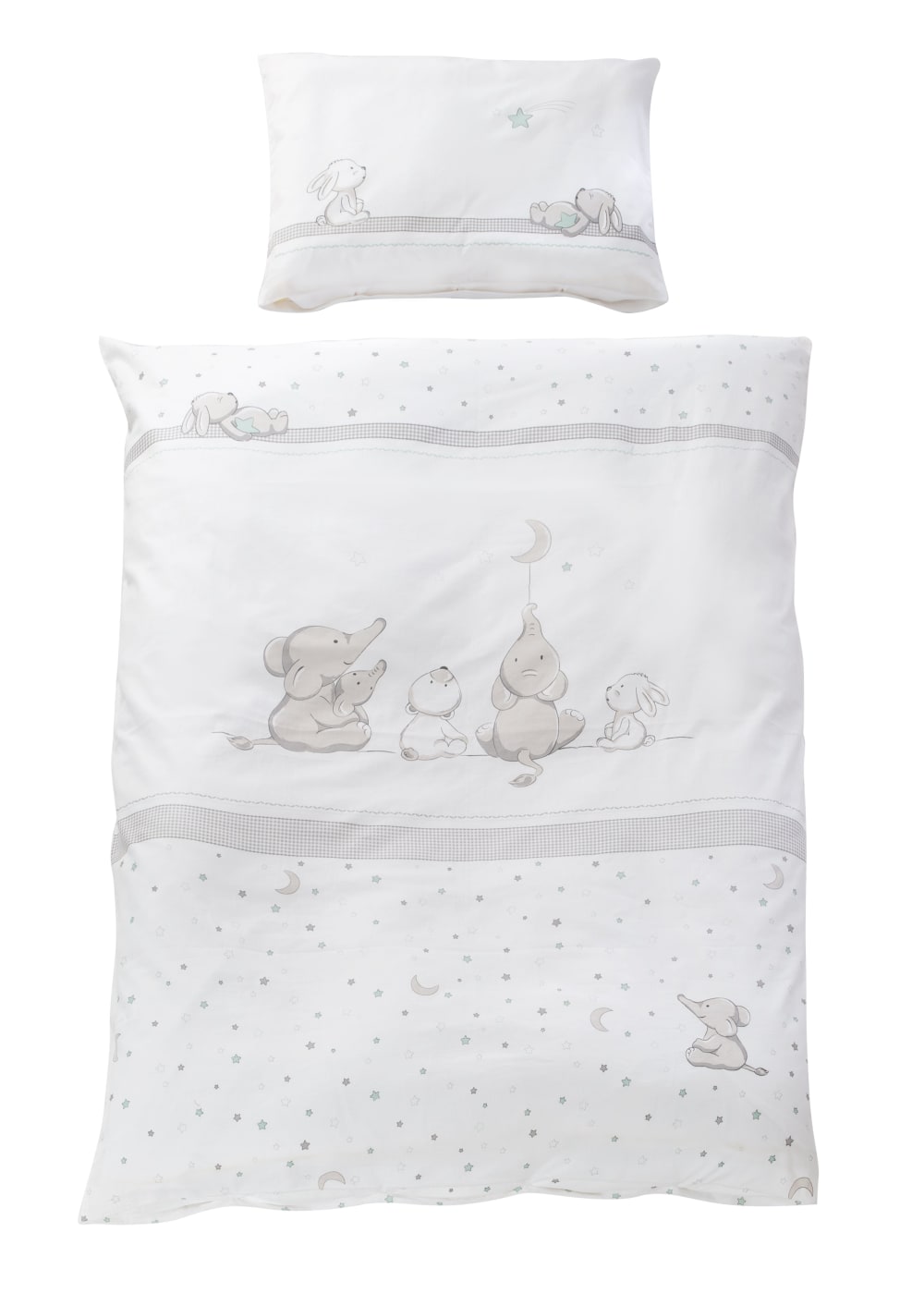 roba Kinderbettwäsche 100 x 135 cm GRAU BAUMWOLLE Baby