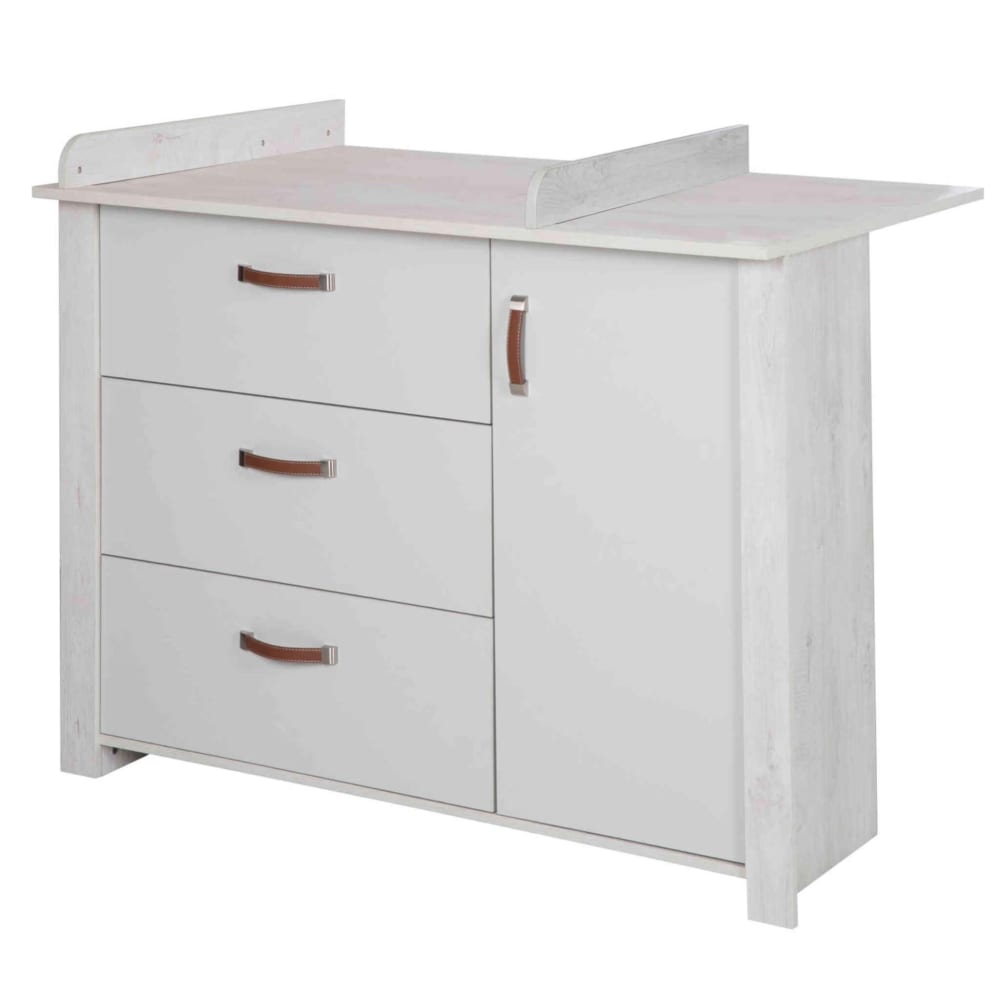 meuble à langer en bois - porte
