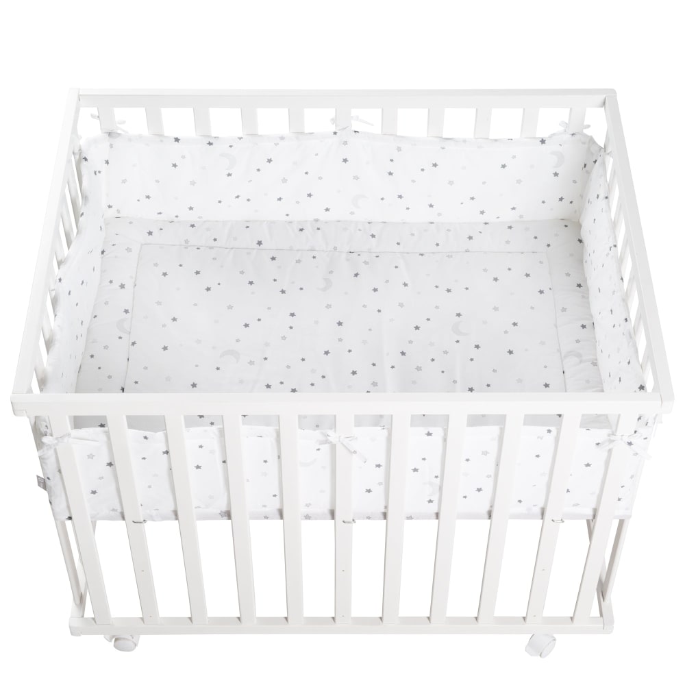 roba Laufgitter 100x75 cm, höhenverstellbar, Bremsrollen, Weiß style modern WEISS SPANPLATTE Baby