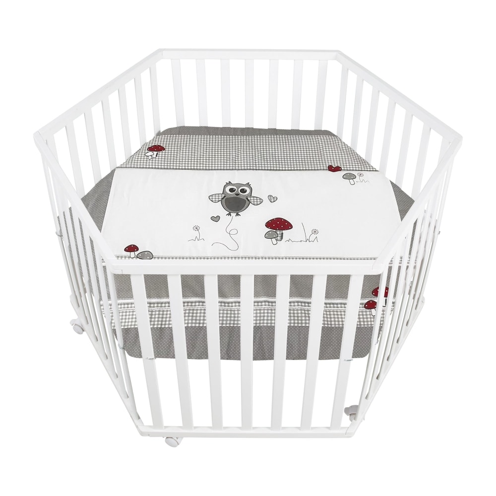 roba Laufgitter 6-eckig style modern WEISS SPANPLATTE Baby