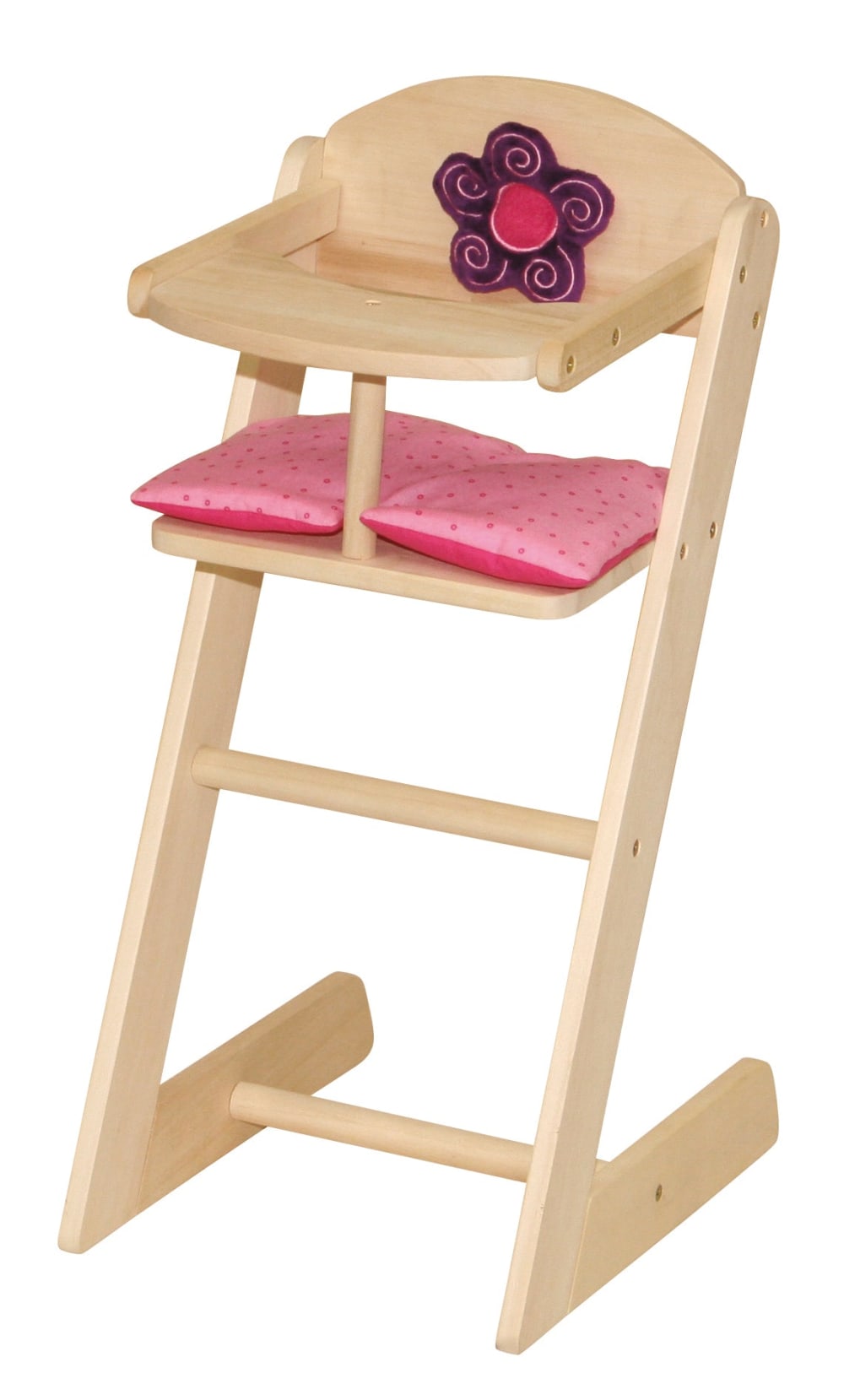 roba Puppenhochstuhl mit Blume, Holz/Natur BRAUN SPANPLATTE Kinder