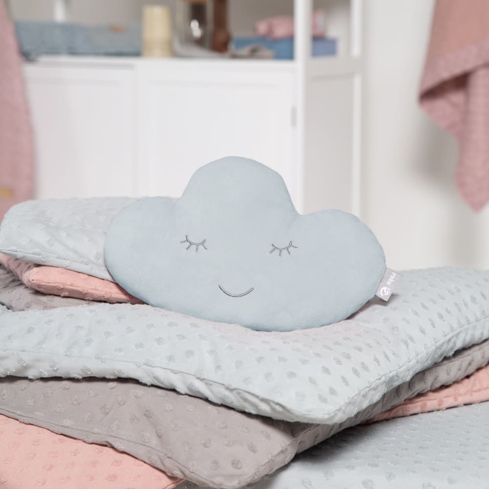 Coussin nuage pour enfant en peluche douce et coton bleu - Maisons du Monde