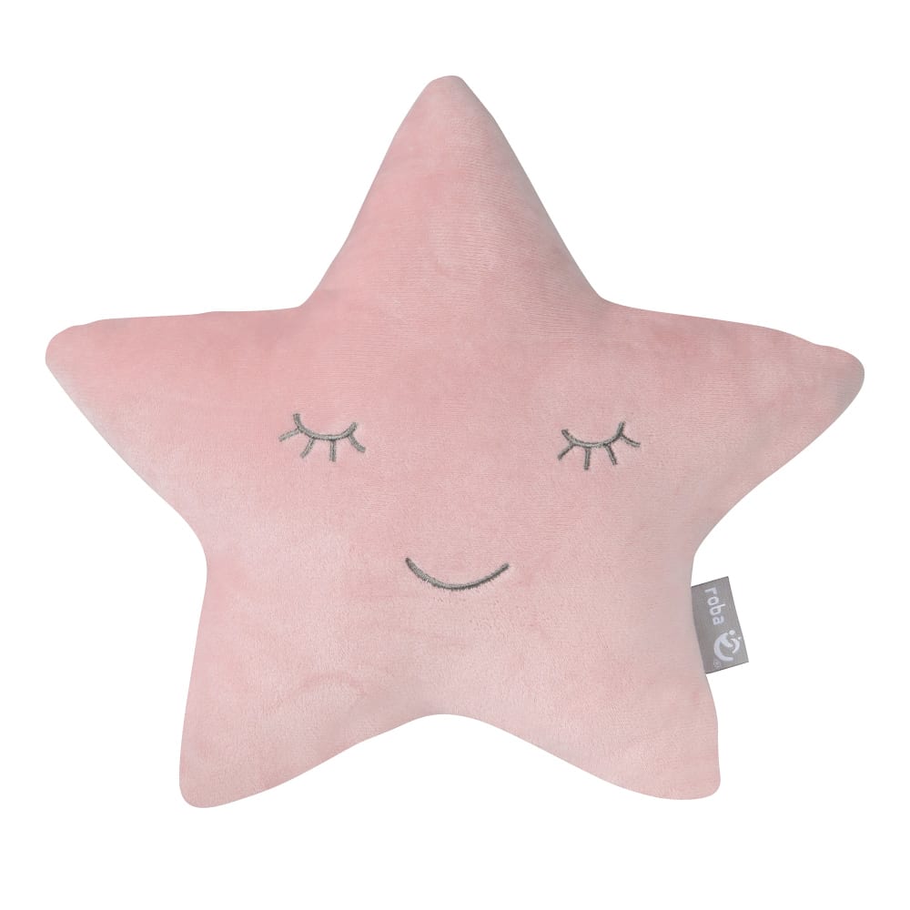 Coussin étoile pour enfant en peluche douce rose