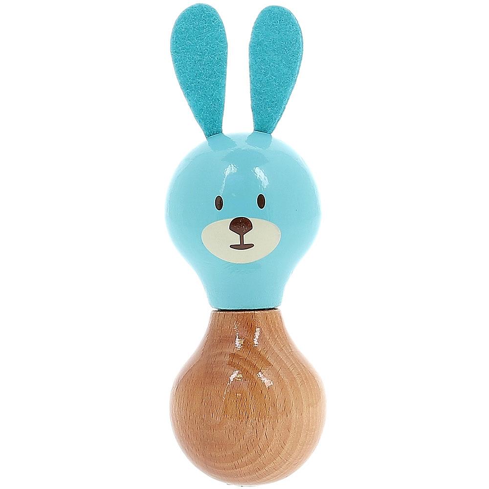 Sonalgio maracas raoul il coniglio - Blu - LEGNO