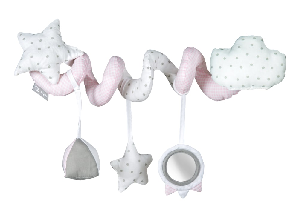 roba Aktivitätsbogen für Babys, Spirale zum Greifen, Weiß/Rosa ROSA BAUMWOLLE Baby