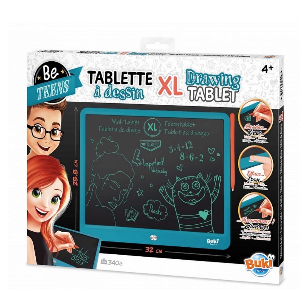 Buki France Tablette LCD a dessin XXL Vert Pvc - Poly Chlorure De Vinyle - 33x26x1cm