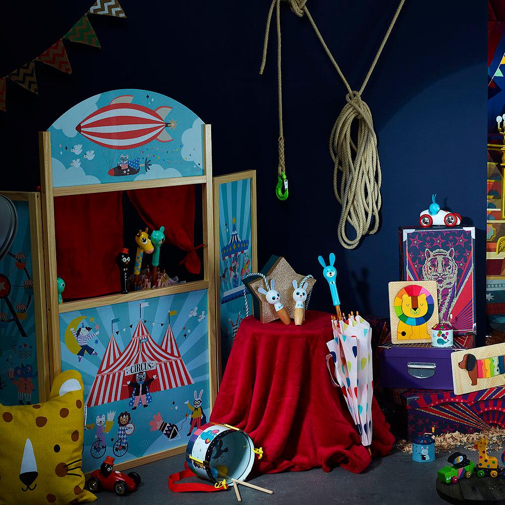 Théâtre en bois circus 115 x 110 cm - Maisons du Monde