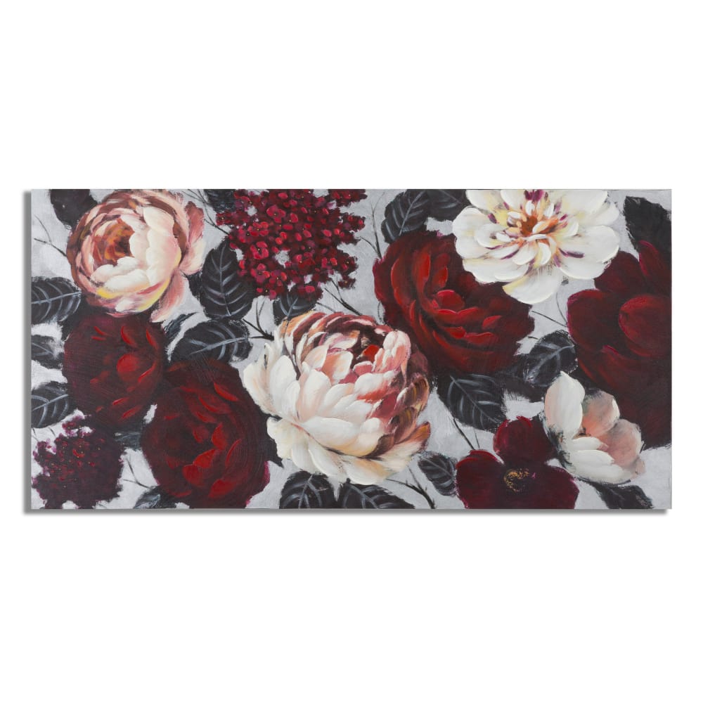 Peinture sur toile multicolore - fleurs