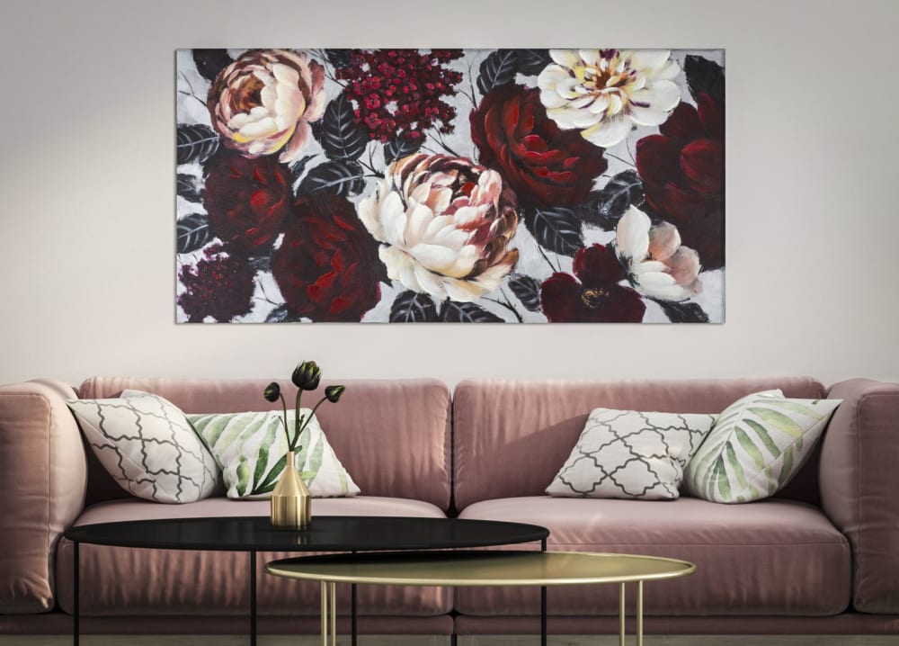 Dipinto su tela multicolore fiori cm 150x3,8x76 - Mauro Ferretti