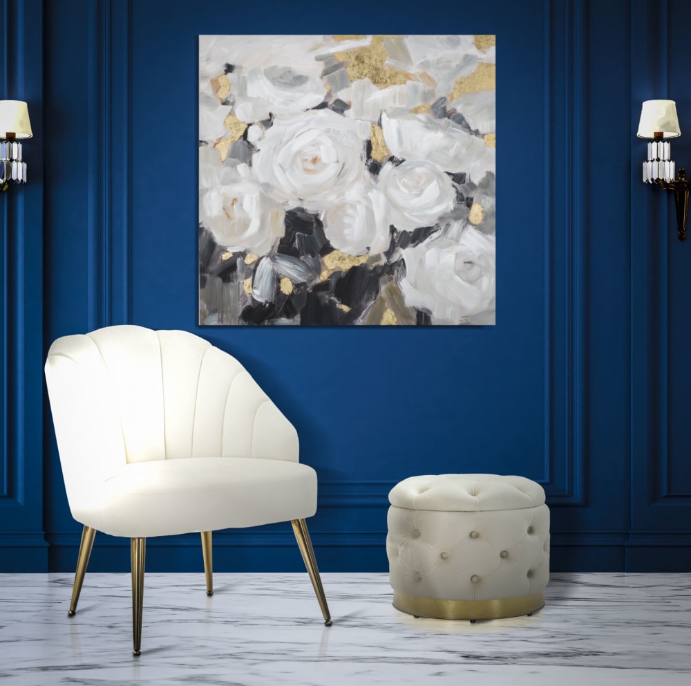 Dipinto su tela multicolore fiori cm 90x3,7x90 - Mauro Ferretti