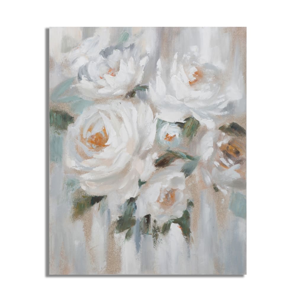 Dipinto su tela multicolore fiori cm 80x3,7x100 - Modello Classico chic - Multicolore - LEGNO
