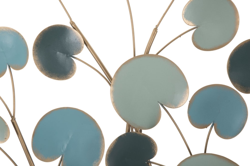 Pannello decorativo 3d in metallo multicolore con albero cm