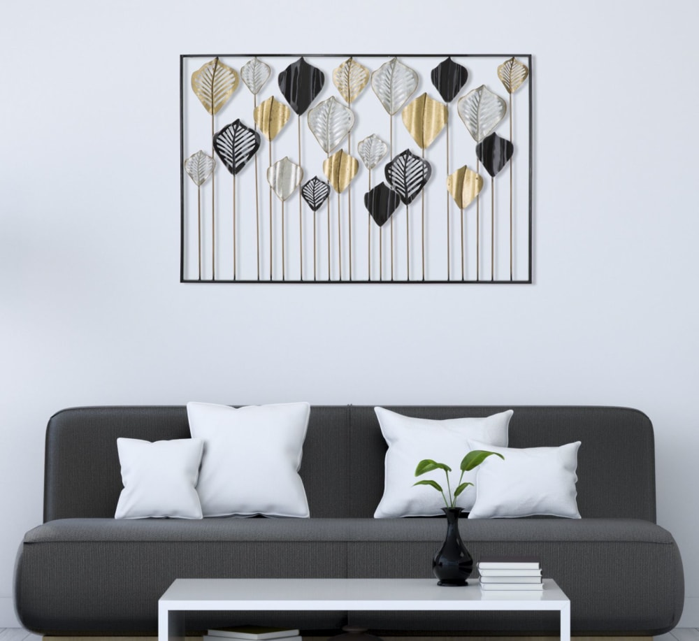 Pannello decorativo 3d in metallo multicolore cm 120x2,5x78,5 -