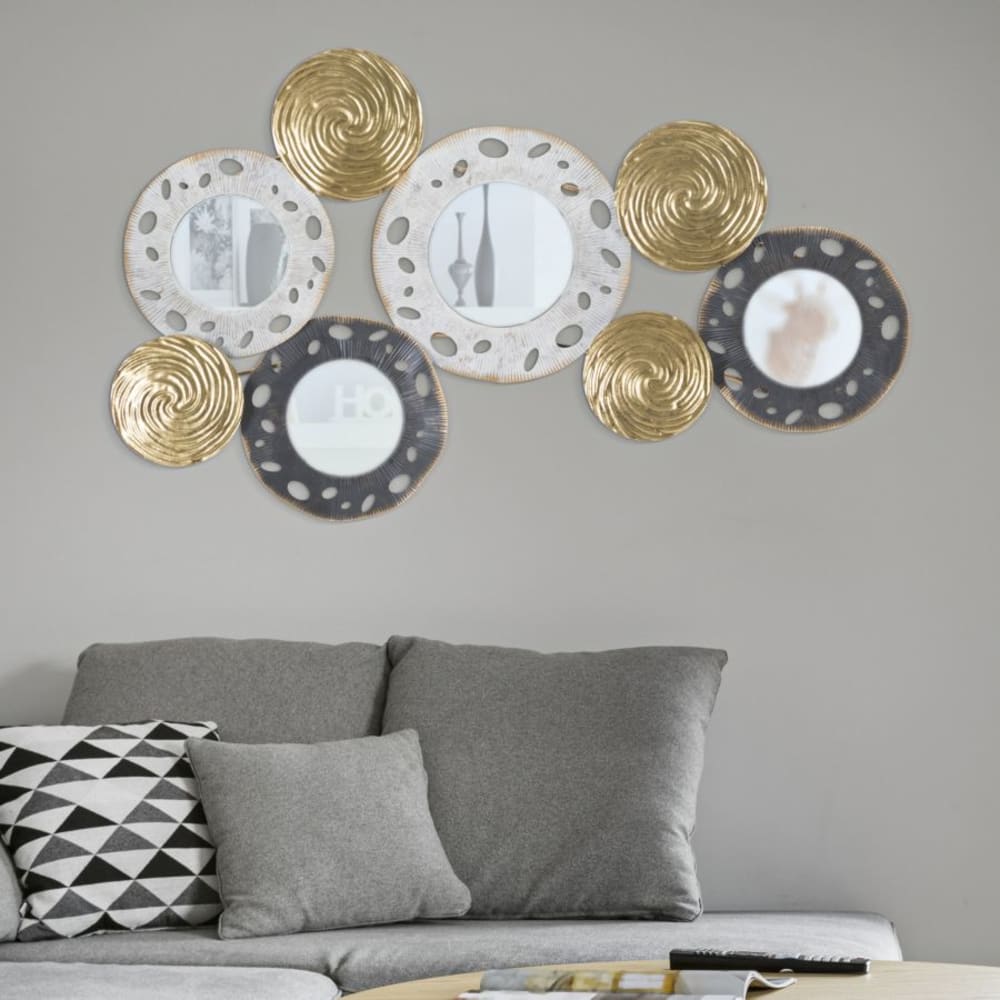 Pannello decorativo 3d in metallo multicolore cm 91x4,5x54,5 - Modello Classico chic - Metallo