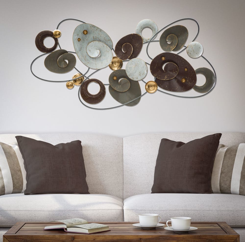 Pannello decorativo 3d in metallo multicolore cm 120x6x58 - Mauro