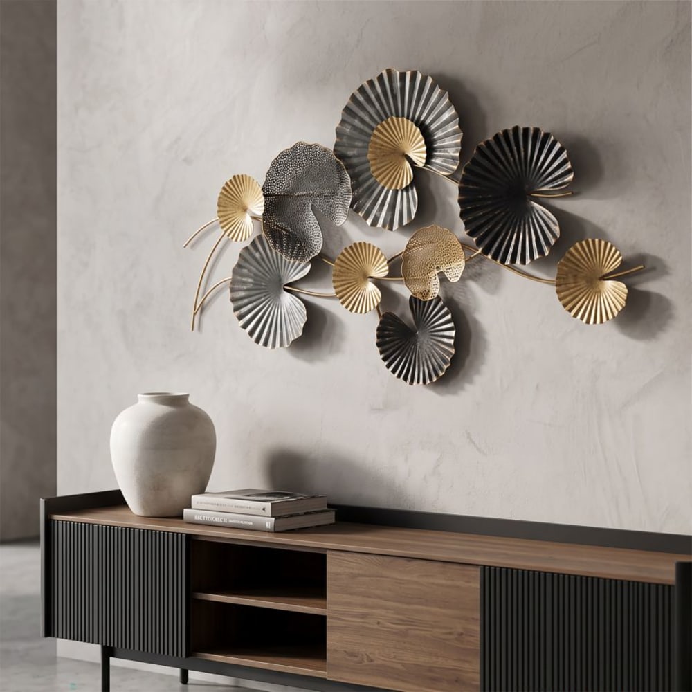 Pannello decorativo 3d in metallo multicolore cm 105x4x56 - Modello Classico chic - Metallo