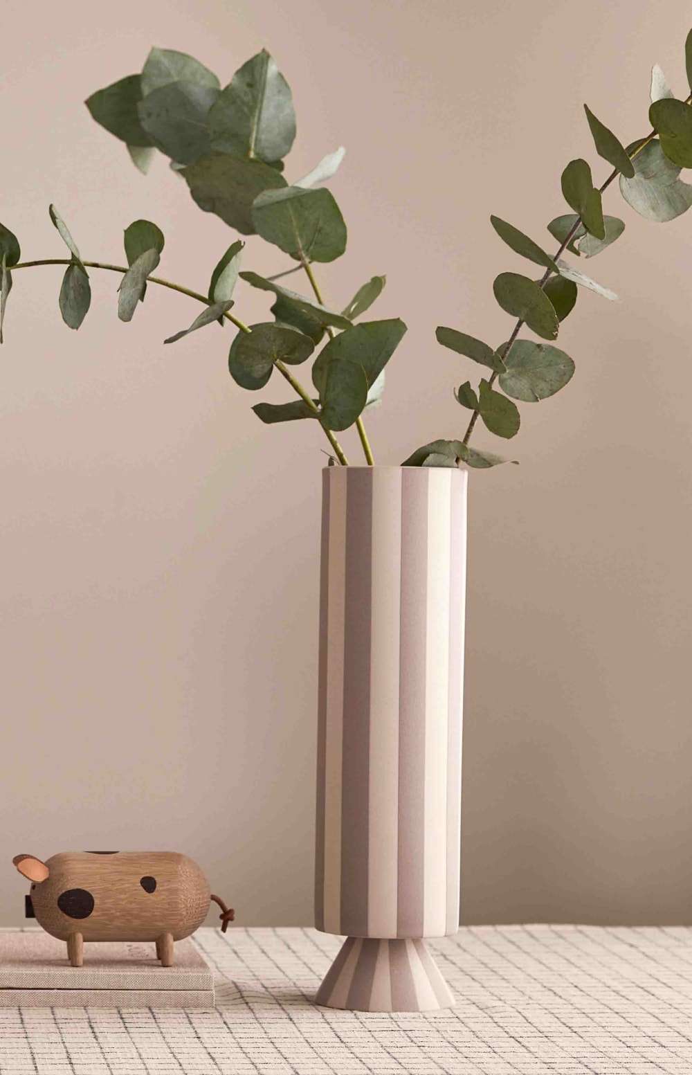 Vase gris en grès Ø8,5xH31cm - Maisons du Monde