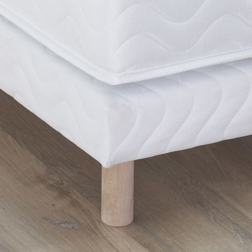 Idliterie Sommier à lattes blanc - 2x80 x 200 cm - Tissu
