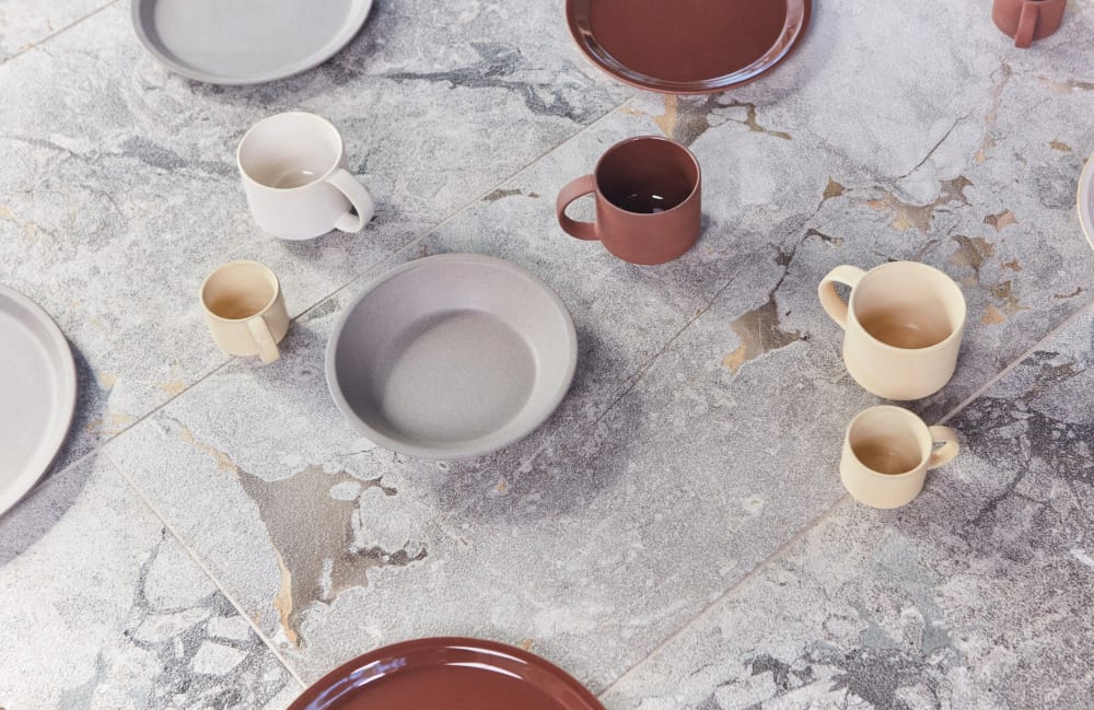 Lot de 2 tasses blanc en terre cuite h7,5x11x8cm - Maisons du Monde