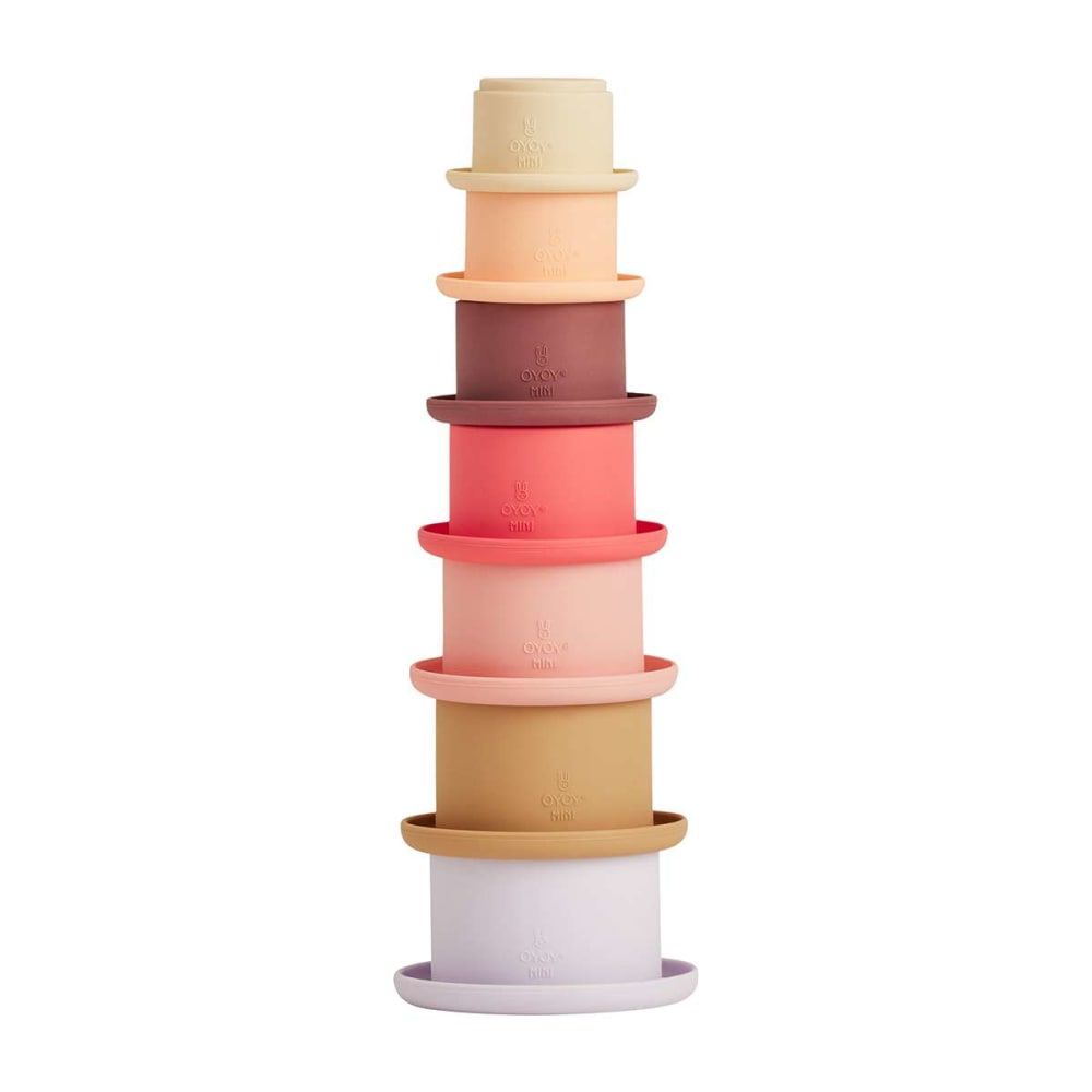 Tasse enfant rose en silicone Ø8xH24,5cm