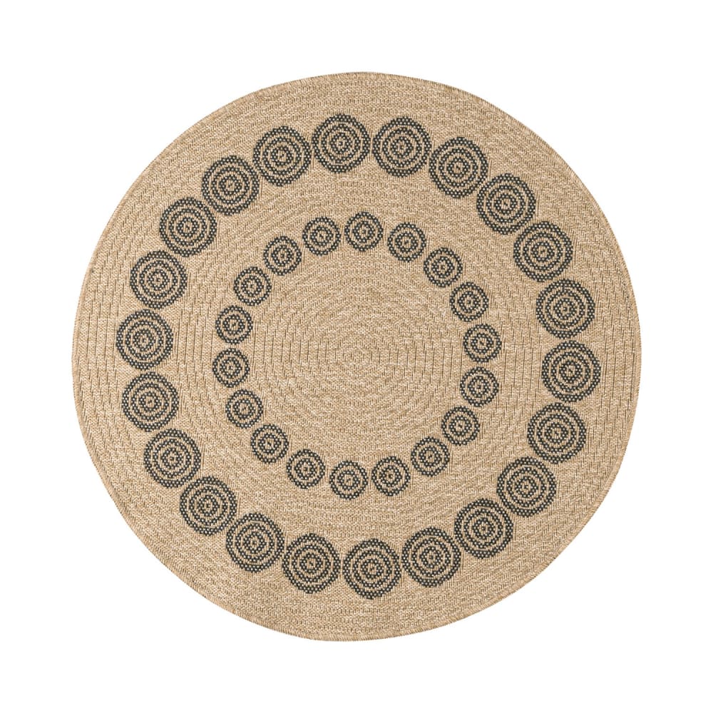 Tapis intérieur et extérieur naturel 120x120cm