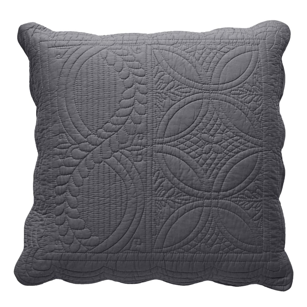 Housse d'oreiller en coton gris foncé 65x65cm