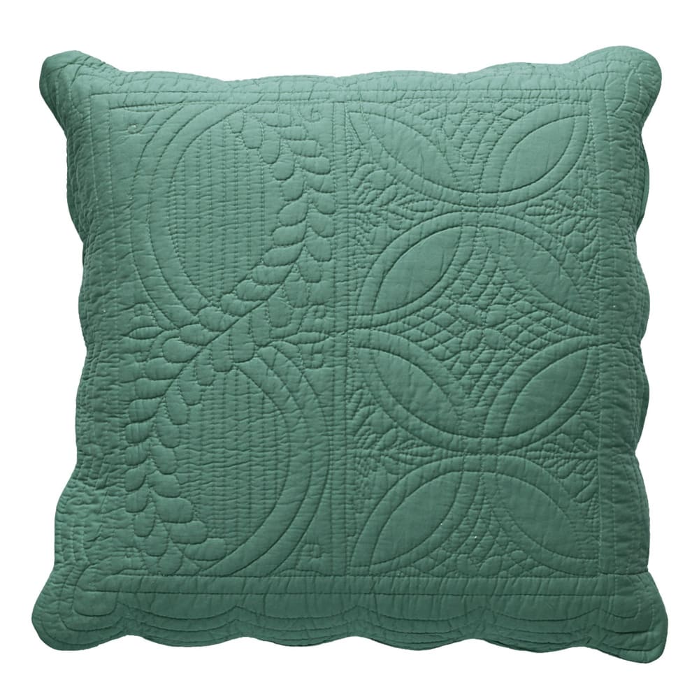 Housse d'oreiller en coton 370 g/m² vert eucalyptus 65x65cm