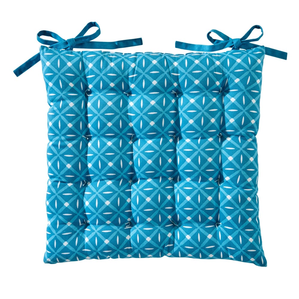 Galette en coton bleu 40x40cm