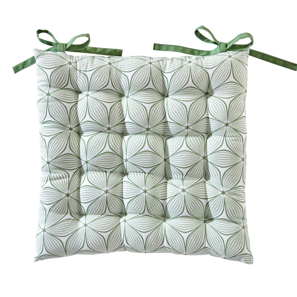 Galette en coton vert 40x40cm