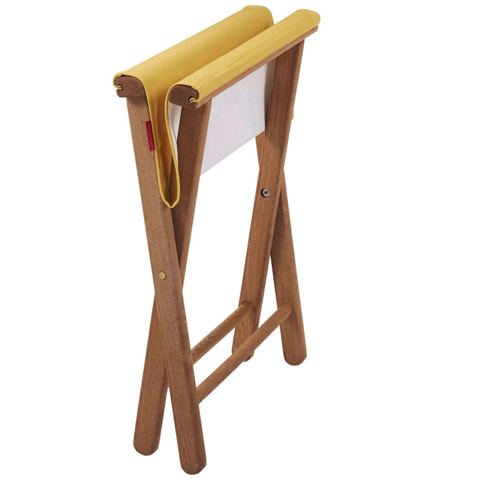 Sgabello pieghevole eucalipto tessuto outdoor stampa floreale