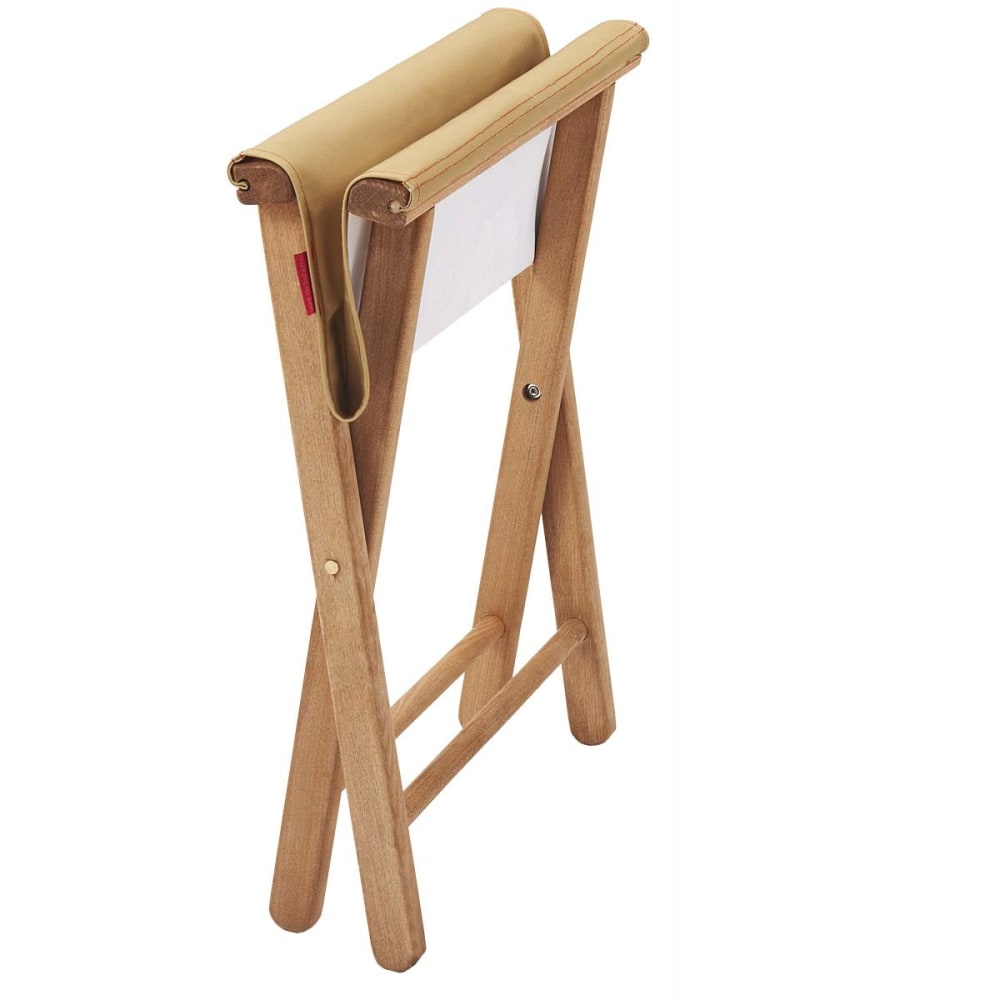 Sgabello pieghevole eucalipto tessuto outdoor stampa floreale