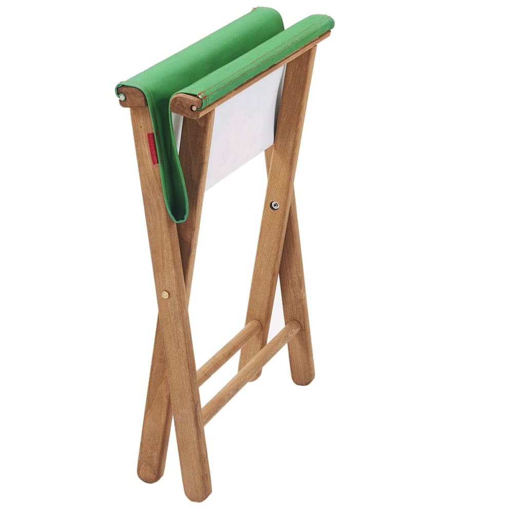 Pliant pêcheur en eucalyptus, toile outdoor, motif fleuri vert - Maisons du Monde