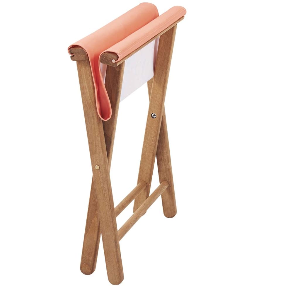 Sgabello pieghevole eucalipto tessuto outdoor stampa floreale