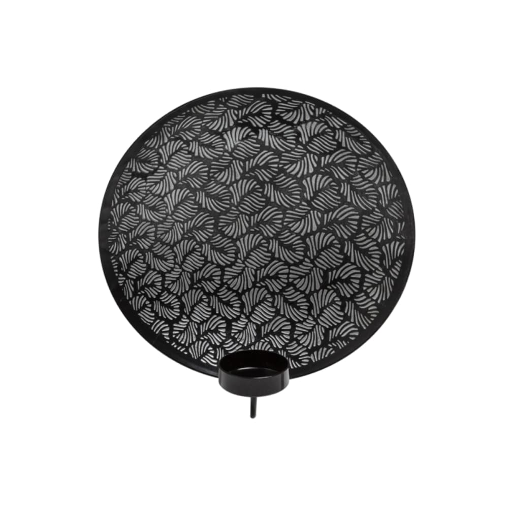 Sia Deco Dekorativer Kerzenhalter aus Eisen H20, Schwarz und Silber style modern Schwarz Wachs