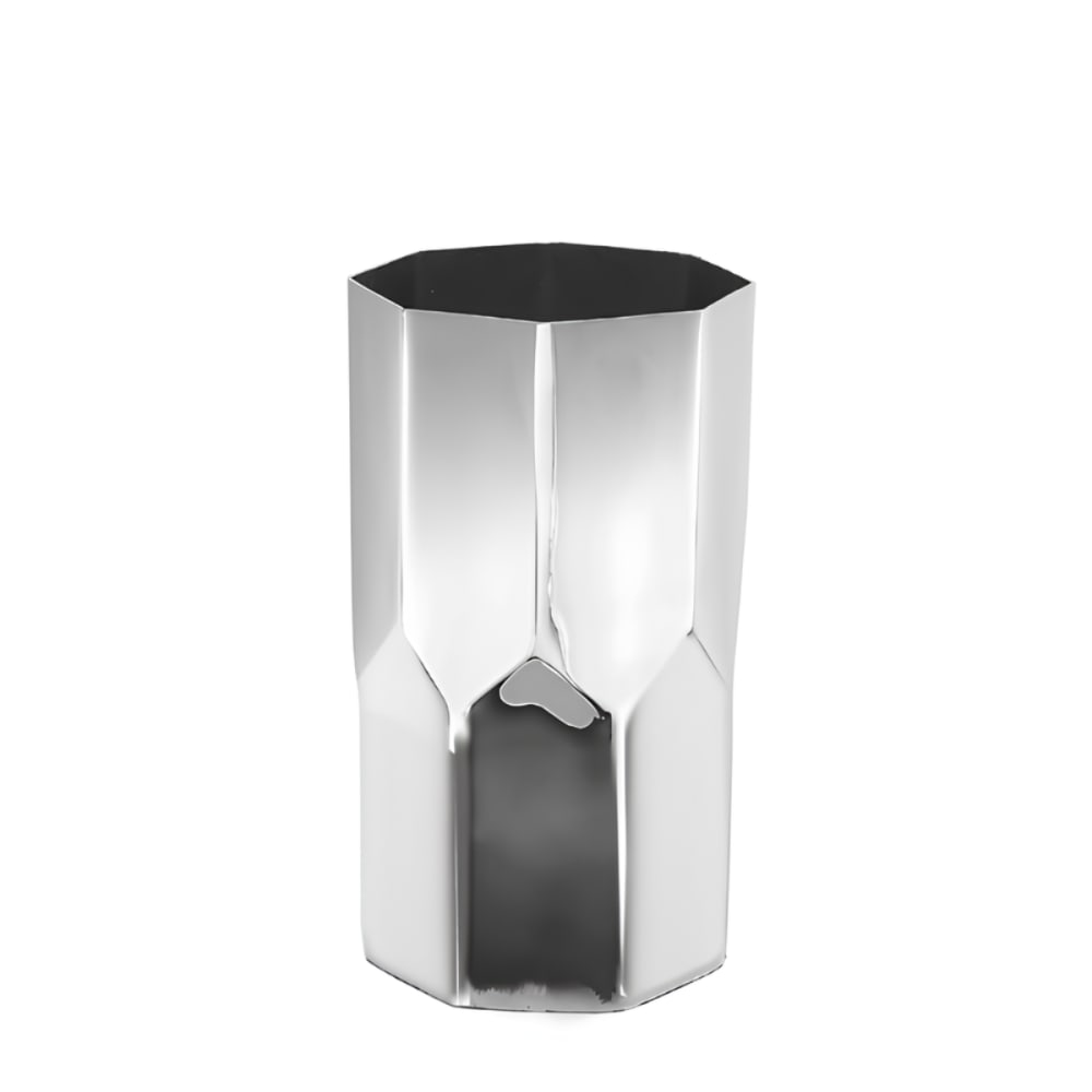 Vase décoratif en aluminium argenté H23