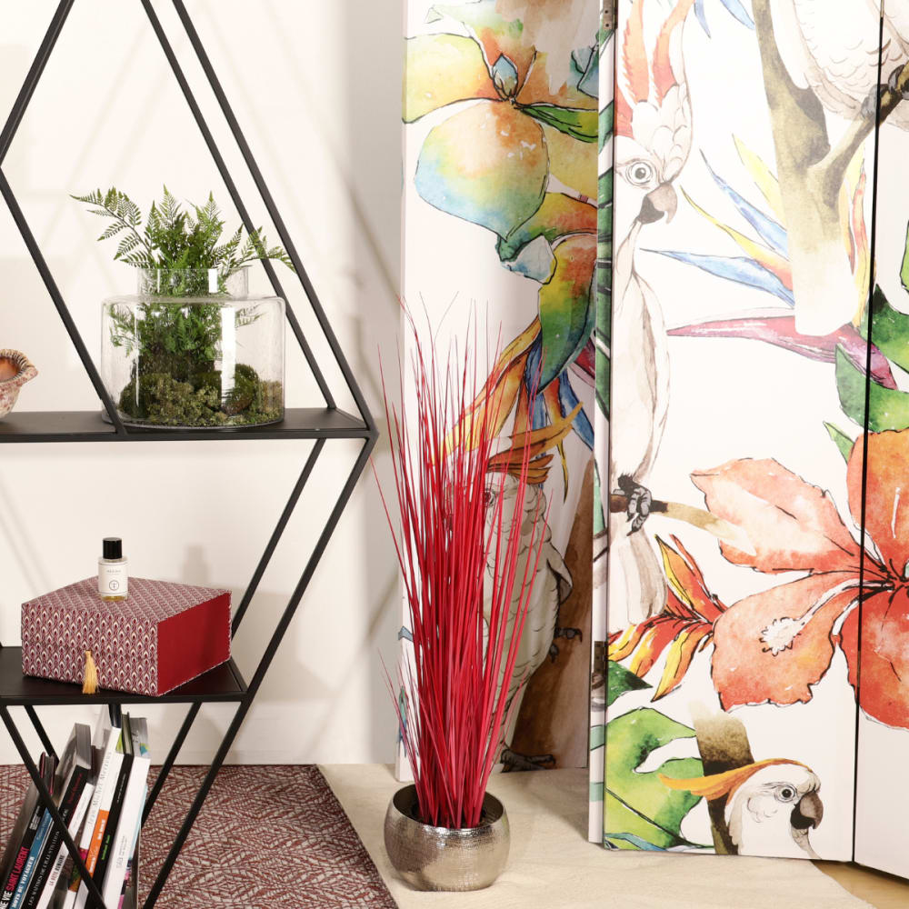 Herbe en pot artificielle rouge H100 - Maisons du Monde