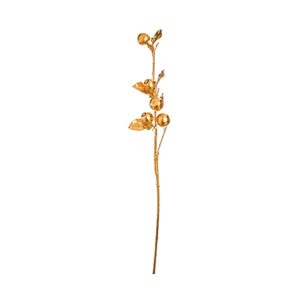Branche de pommier artificielle dorée h76