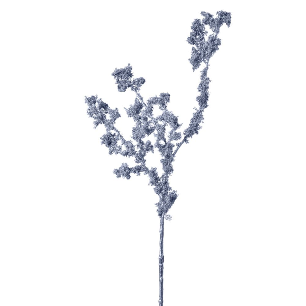 Branchage avec mousse artificielle métallisé bleu h84