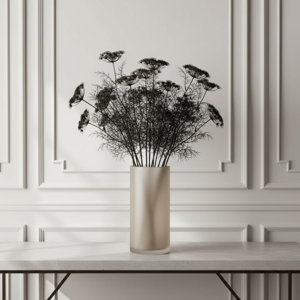 Künstlicher Wildkarottenstiel H42, Schwarz - Maisons Du Monde