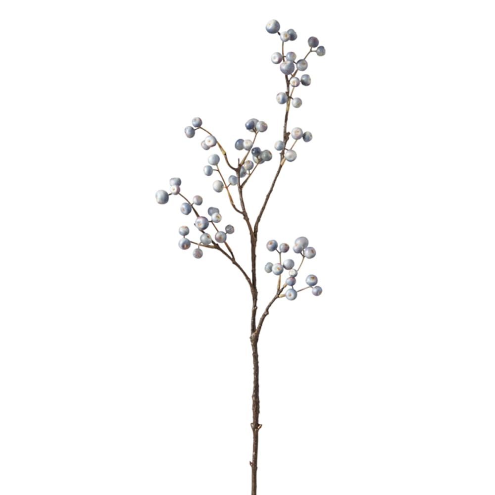 Sia Deco Branche de baies artificielle bleue pâle h92 style contemporain - Pvc - Poly Chlorure De Vinyle