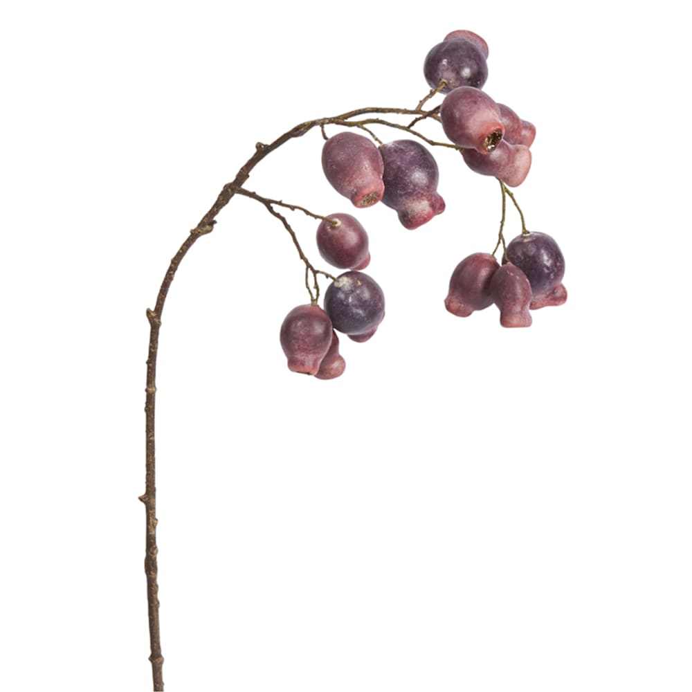 Sia Deco Branche d'églantier artificielle violette h64 style contemporain - Papier