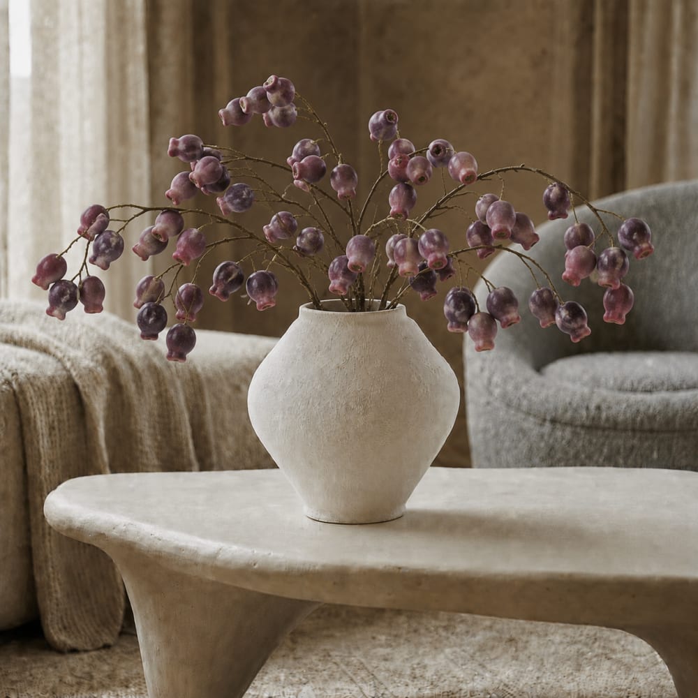 Branche d'églantier artificielle violette h64 - Maisons du Monde