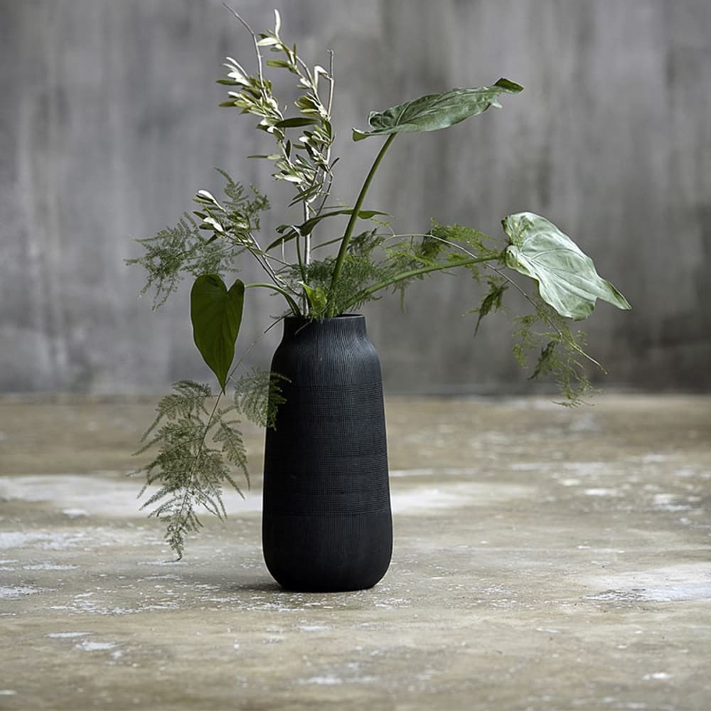 Vase in Schwarz, ∅16 cm - Maisons Du Monde
