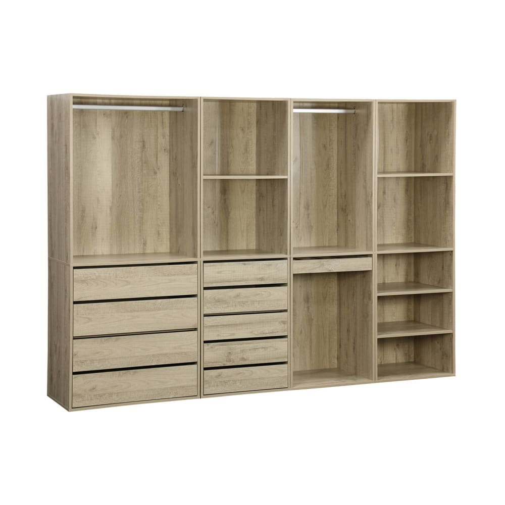 Begehbarer Kleiderschrank mit 4 Elementen naturfarben - Maisons